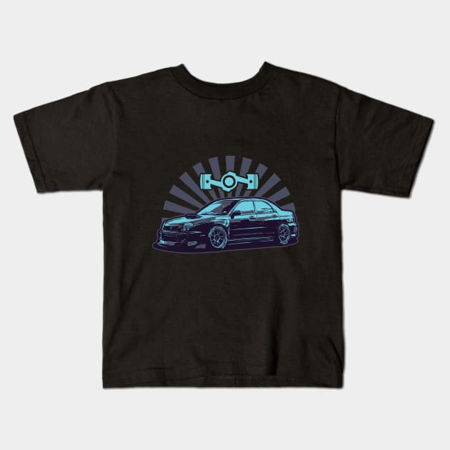 Subie Bugeye Flat Engine - JDM Sport Car Kids T-Shirt by JDM-Rey